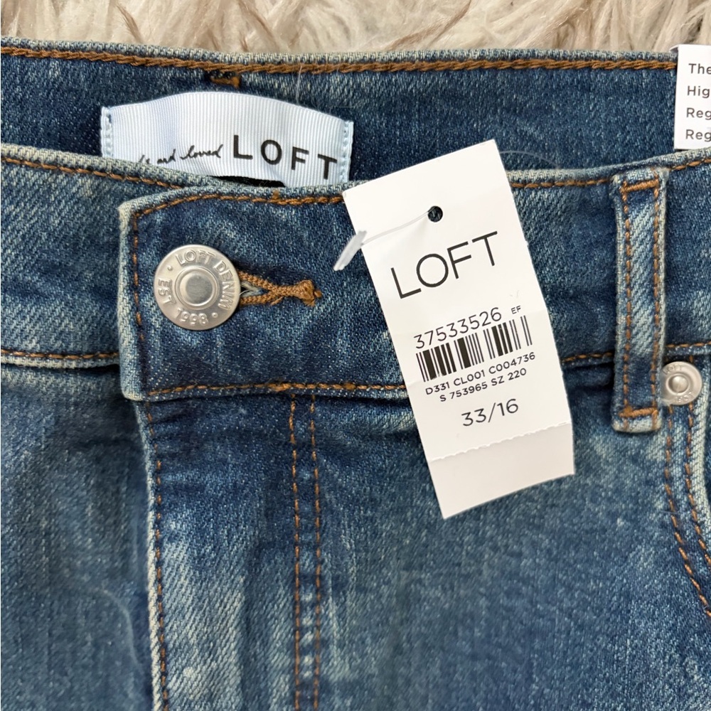 LOFT Women's Mid Blue Flare Jeans - Picture 8 of 11